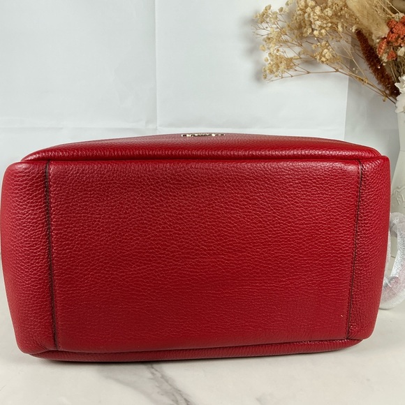 Coach Pennie Vibrant Red Leather Hobo Hand Shoulder Large Bag NWT - Picture 12 of 14